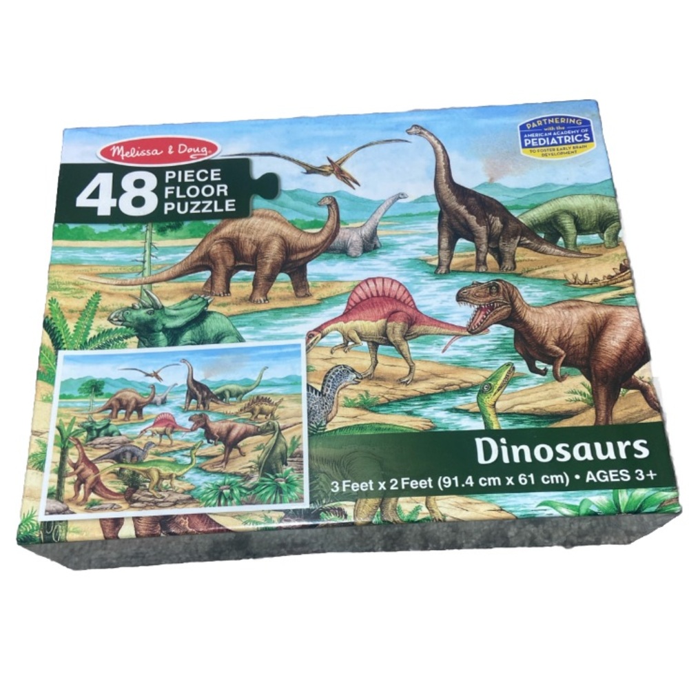 Melissa & Doug 48 Piece Dinosaurs Floor Puzzle Jumbo Jigsaw Puzzle New Sealed